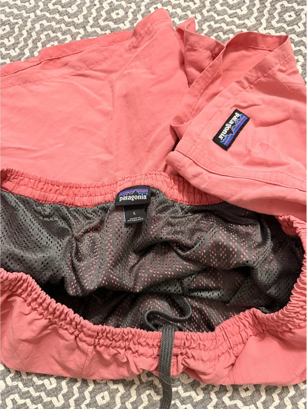 Patagonia pink swim shorts size L